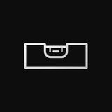 White target icon with red alignment arm representing StealthPods precision aiming accessory for Escort laser shifter leveling